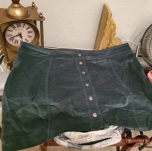 Madwell Plus Green Velvet Skirt